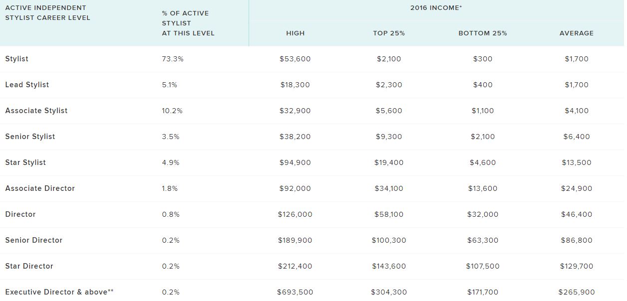 stella and dot income disclosure statement