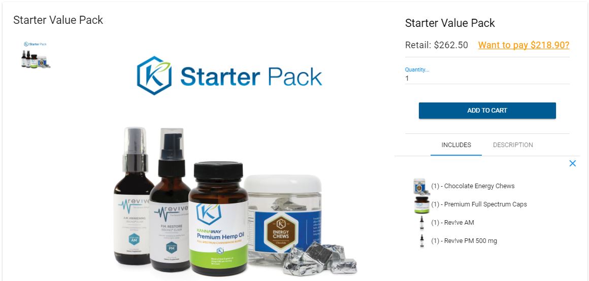 kannaway products - starter pack