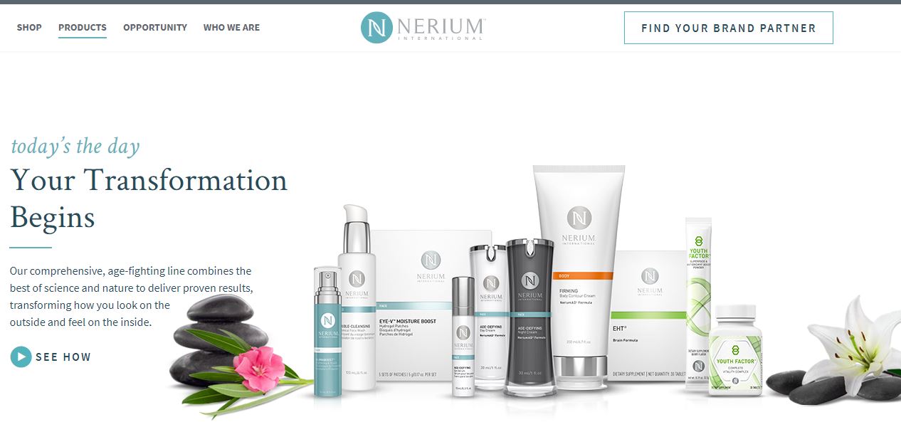 nerium international homepage