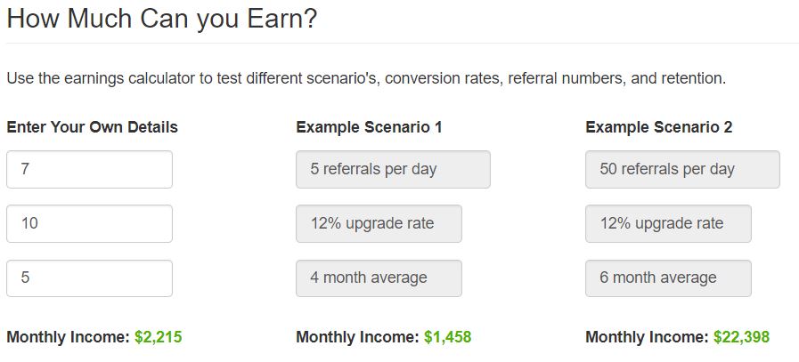 Wealthy Affiliate income examples