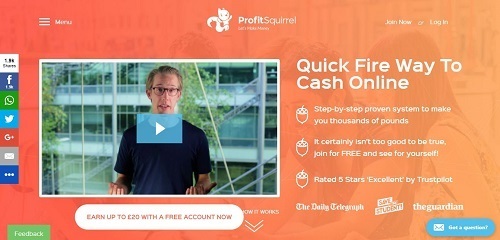 profit squirrel homepage