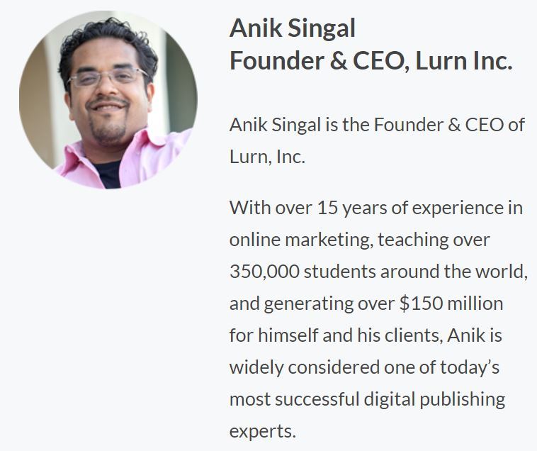 Anik Singal, the founder of fb academy