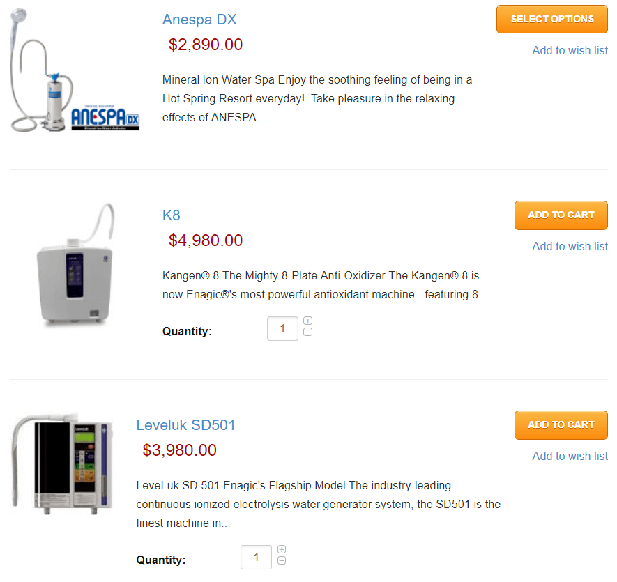 Kangen Water Scam - Enagic Review Products Screenshot - Your Online Revenue Kangen Water Scam - Enagic Review Products Screenshot - Your Online Revenue