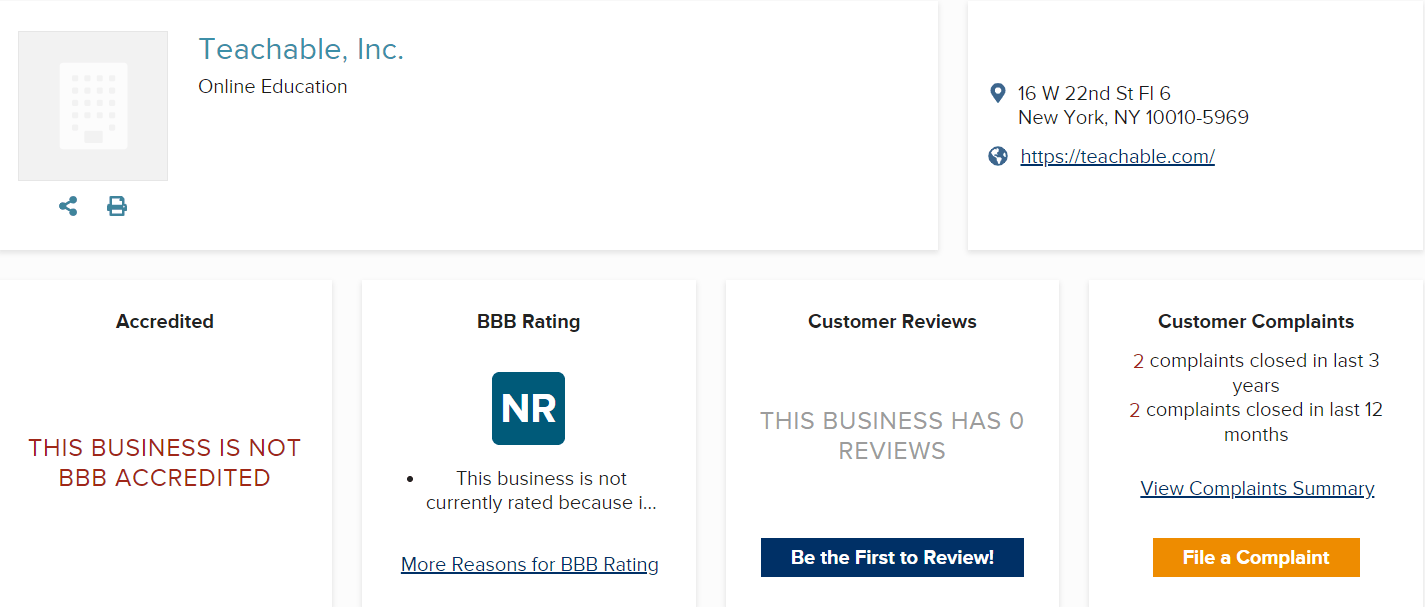 Teachable Reviews BBB - Your Online Revenue Teachable Reviews BBB - Your Online Revenue